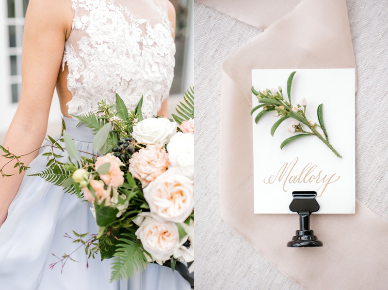 blush and French blue wedding ideas