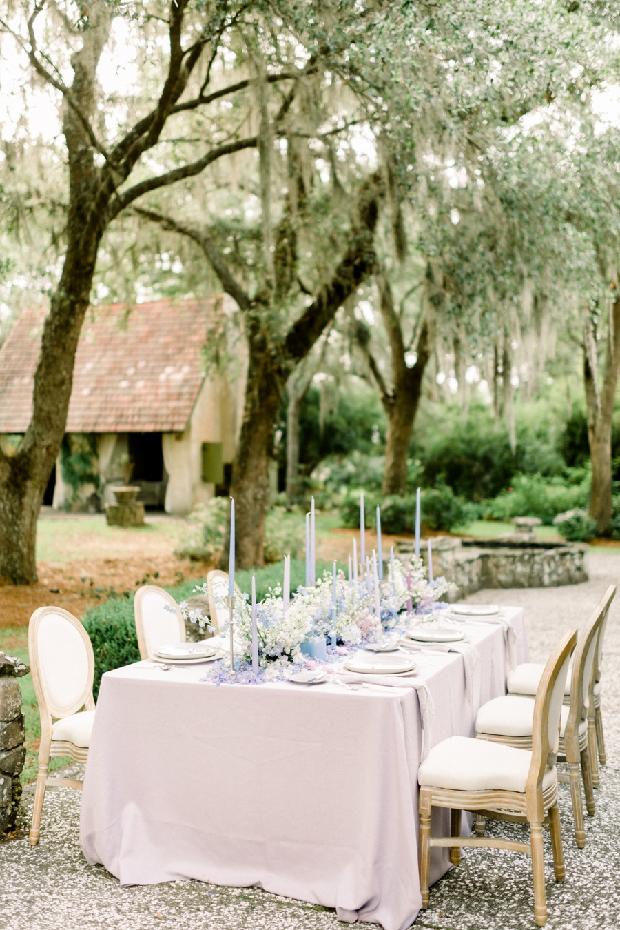 RiverOaks Charleston Reception Table on Patio