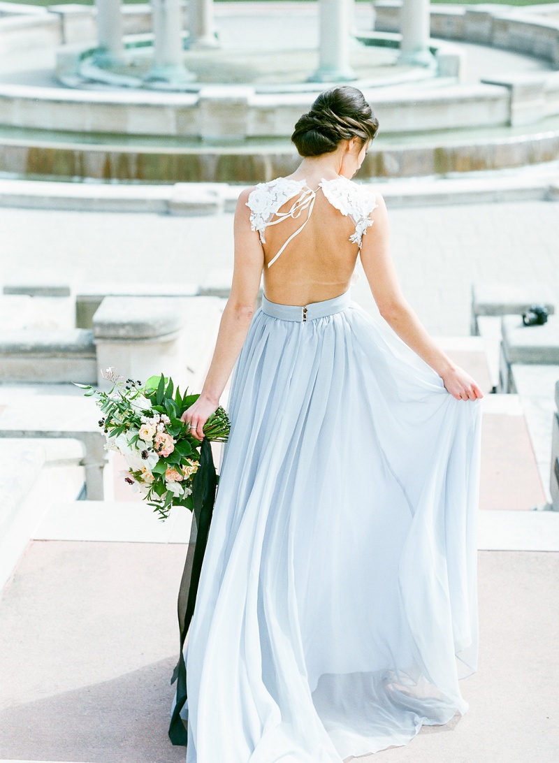 light blue wedding skirt by Sweet Caroline Styles
