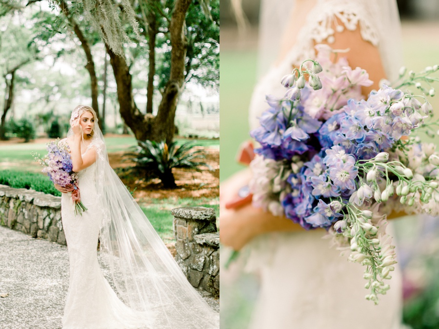 RiverOaks Charleston Blue and Lavender bridal bouquet